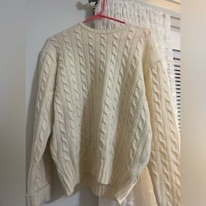 white/creme brandy sweater